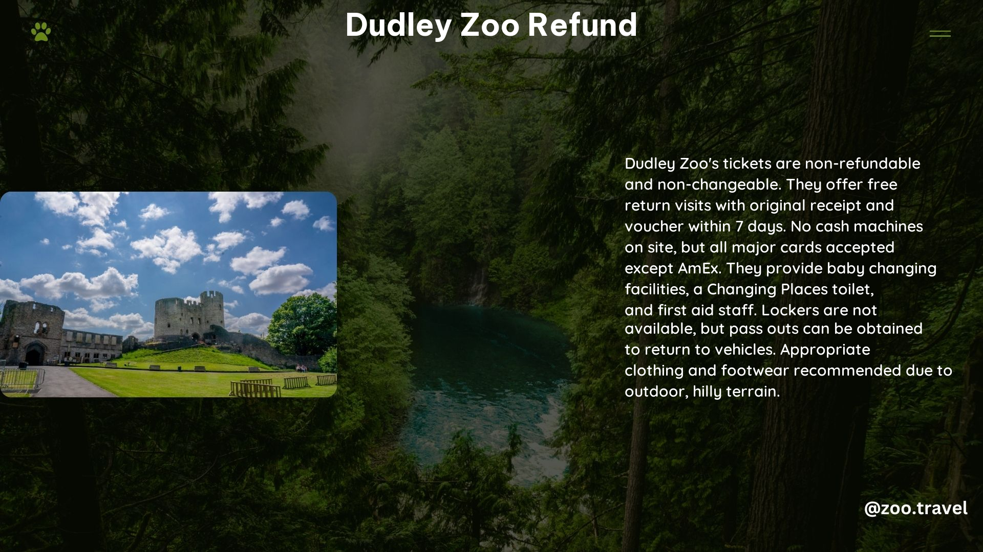 Dudley Zoo Refund