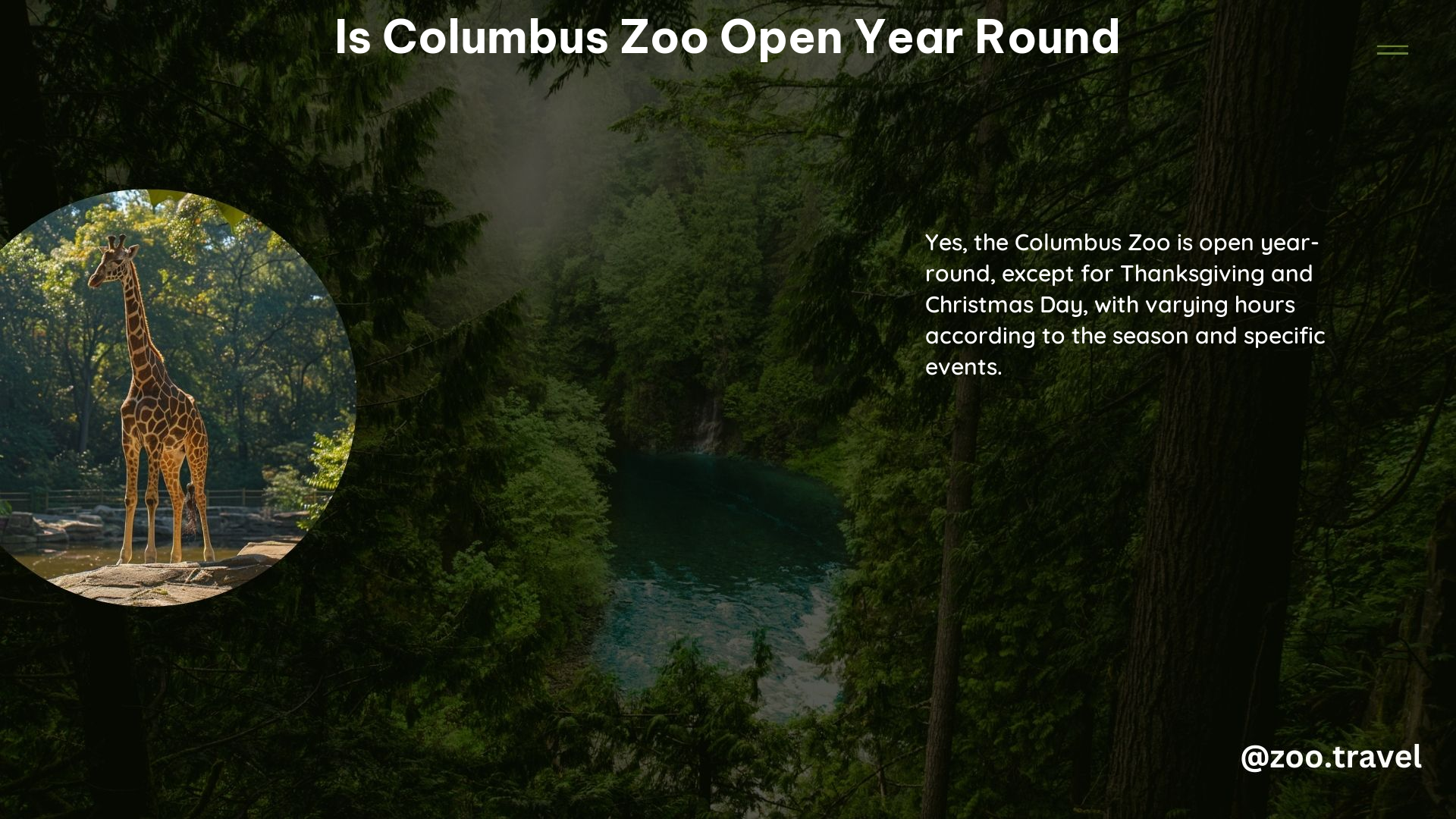 Is Columbus Zoo Open Year Round