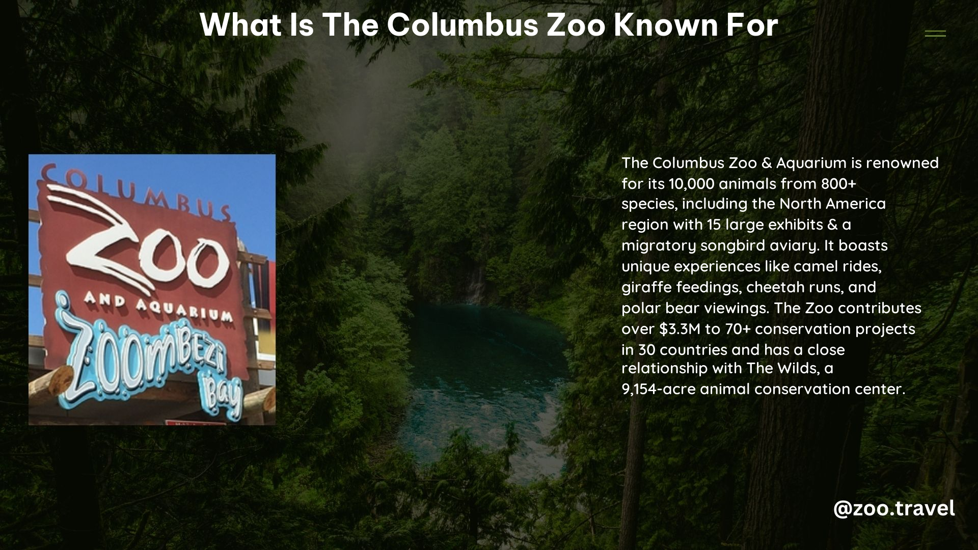 What Is the Columbus Zoo Known For