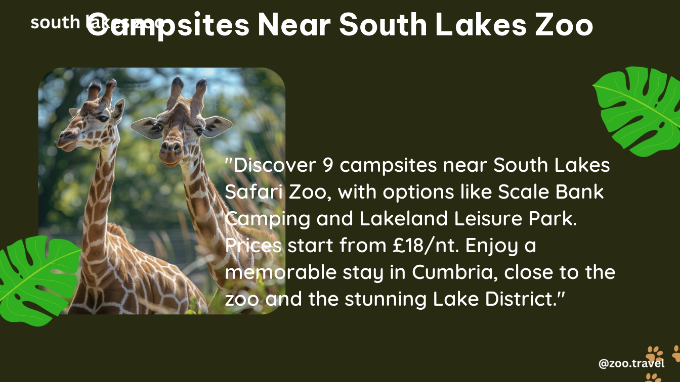 campsites near south lakes zoo