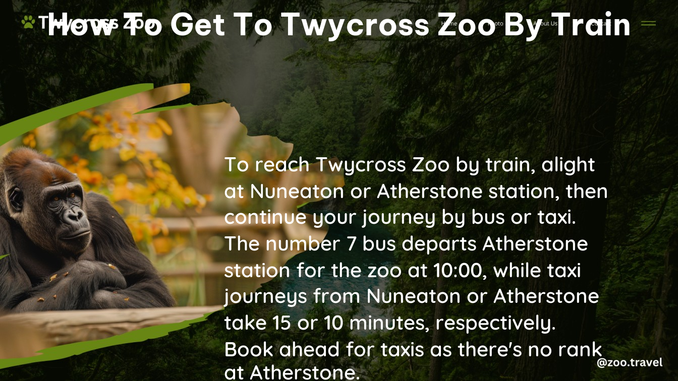 how to get to twycross zoo by train