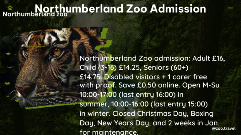 northumberland zoo admission