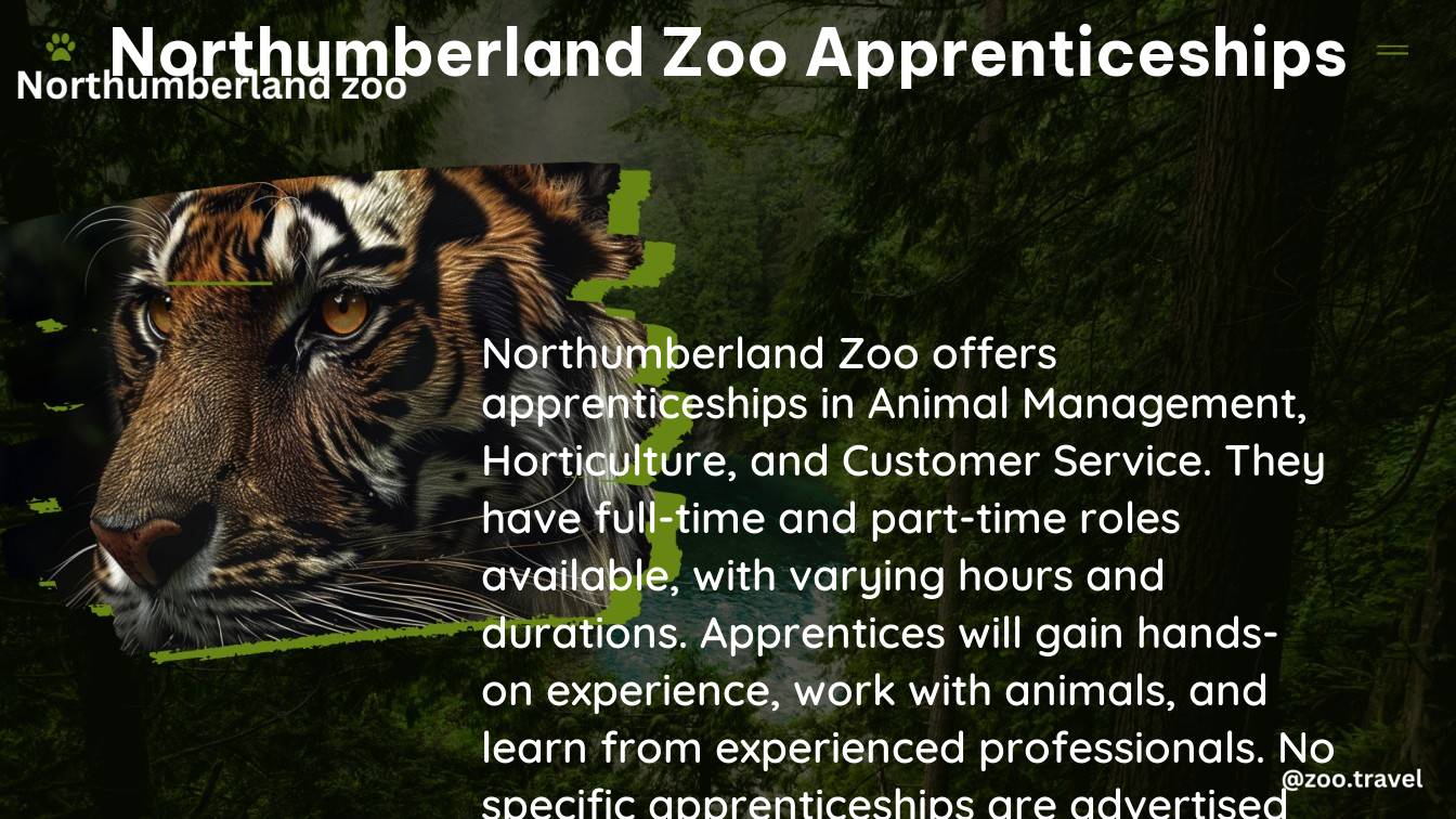 northumberland zoo apprenticeships