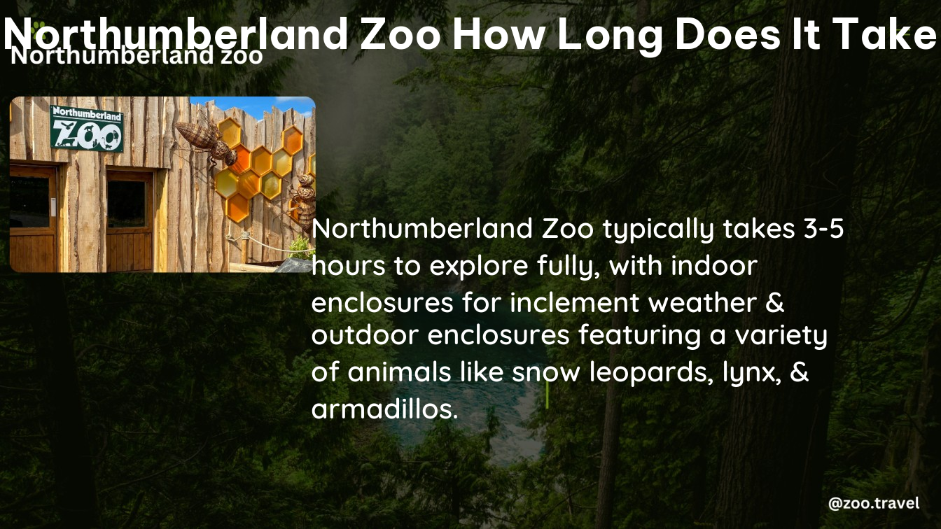 northumberland zoo how long does it take