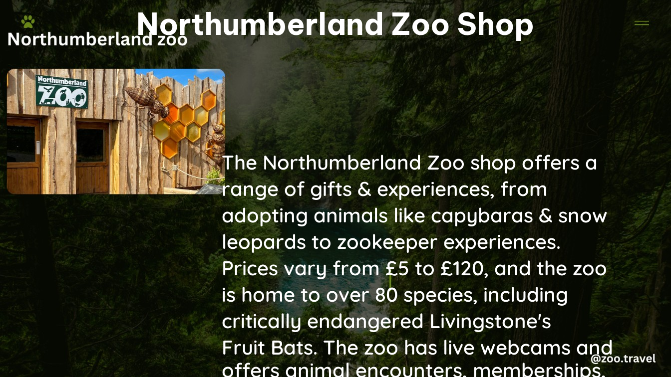 northumberland zoo shop