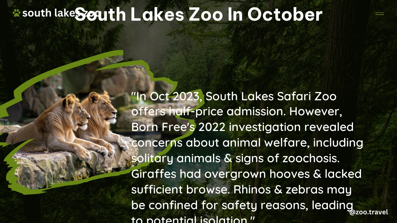 south lakes zoo in October