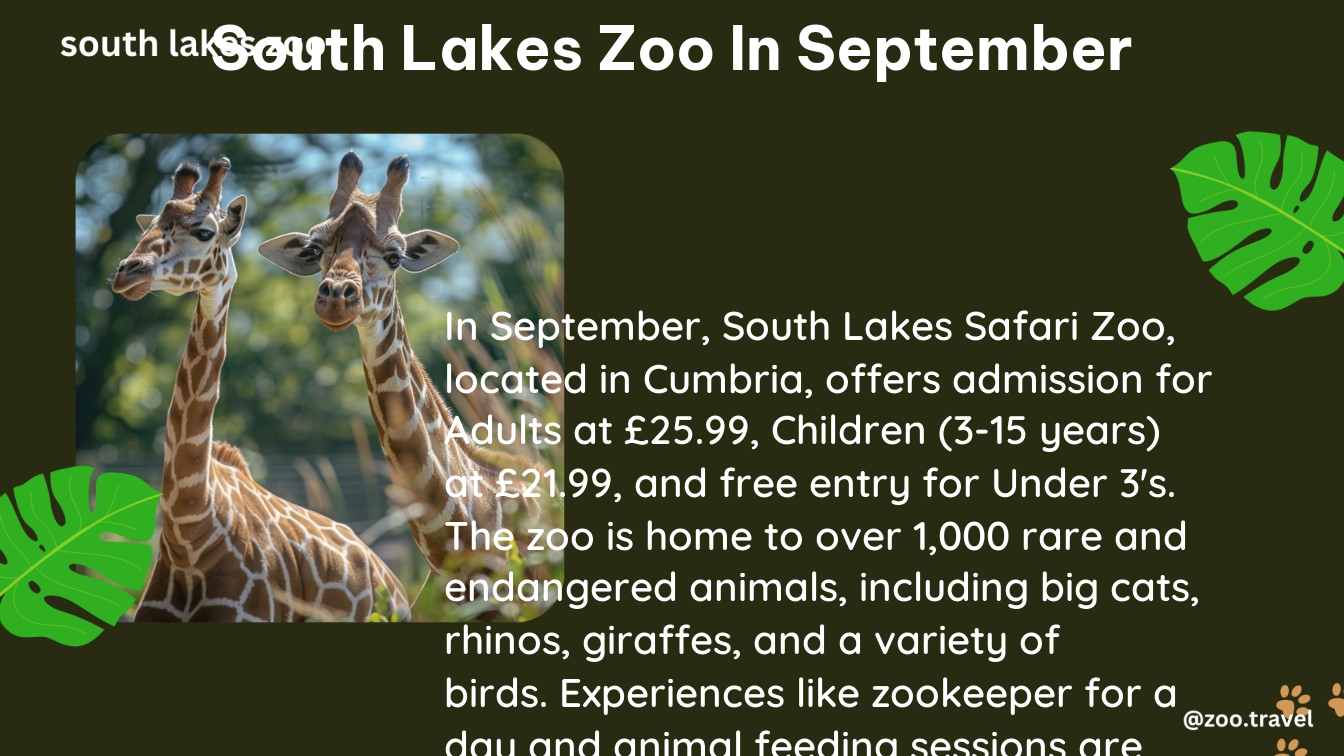 south lakes zoo in September