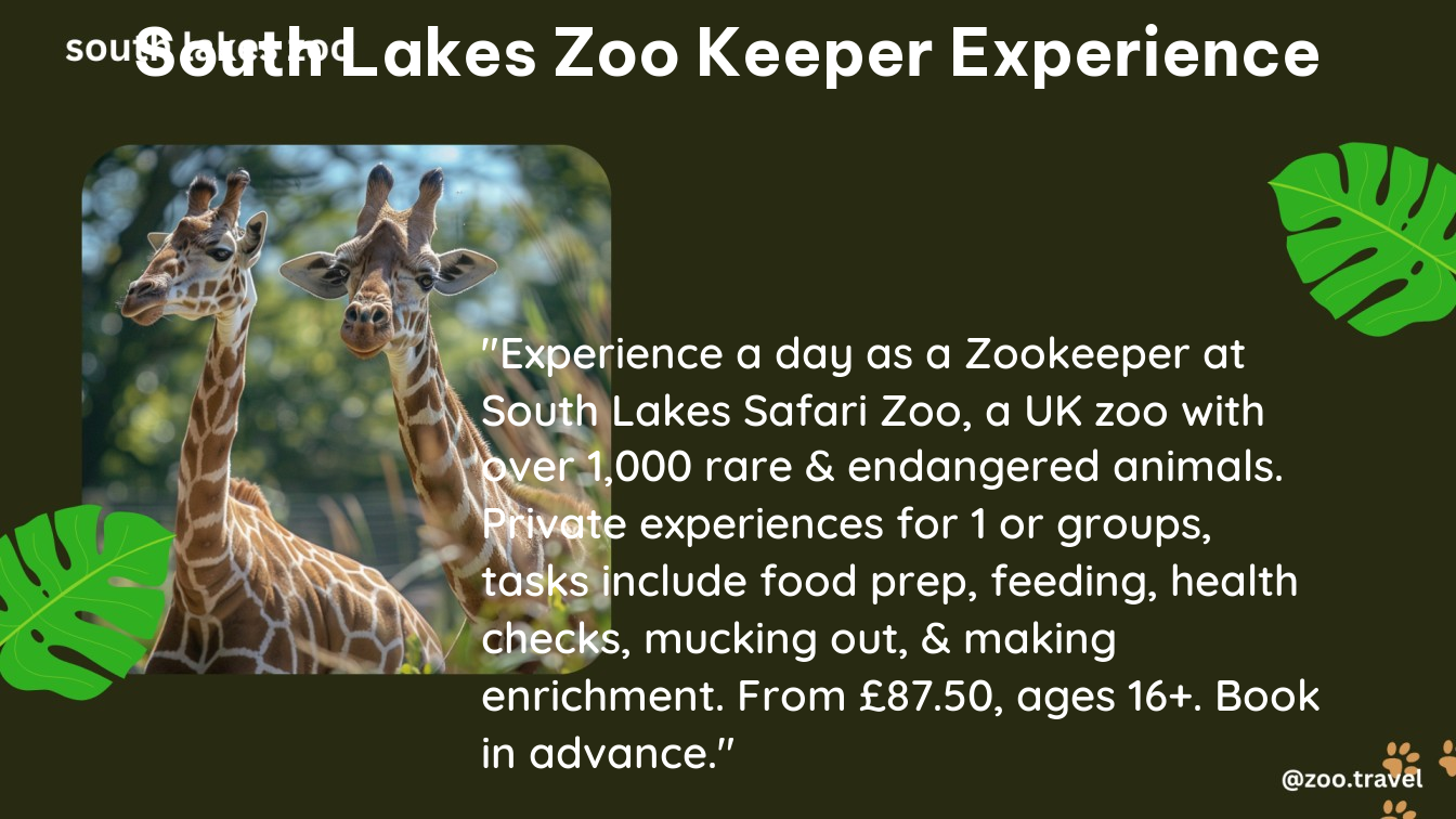 south lakes zoo keeper experience