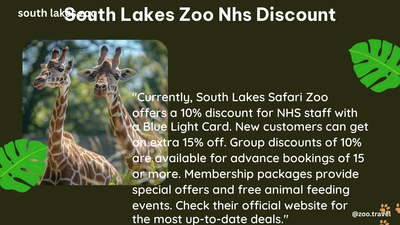 south lakes zoo nhs discount