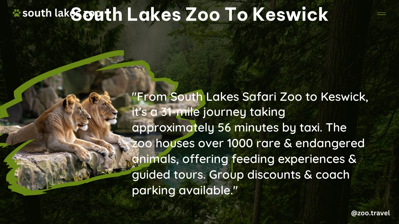 south lakes zoo to keswick