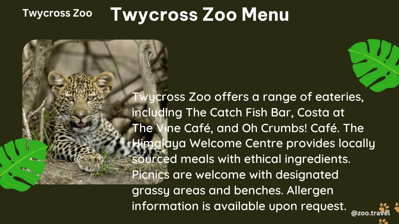 twycross zoo menu