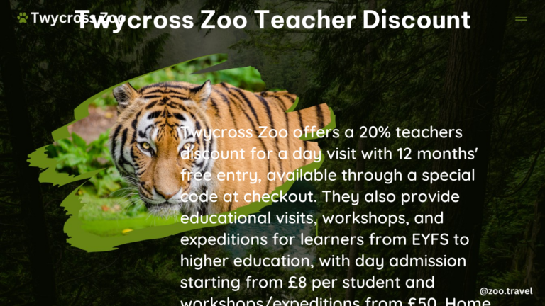 twycross zoo teacher discount