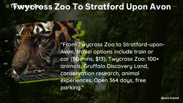 twycross zoo to stratford upon avon