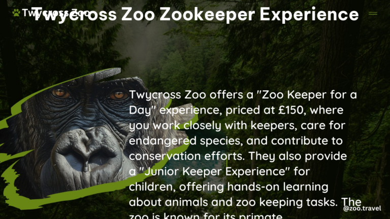 twycross zoo zookeeper experience