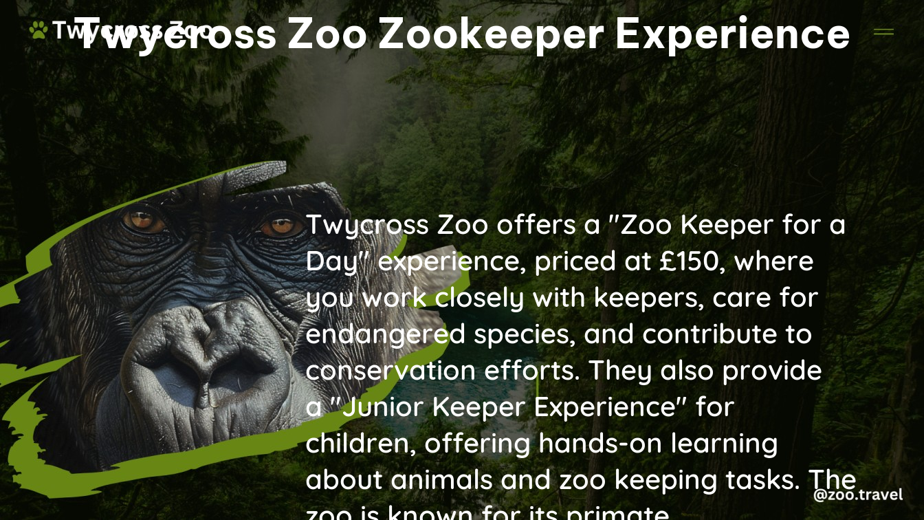 twycross zoo zookeeper experience