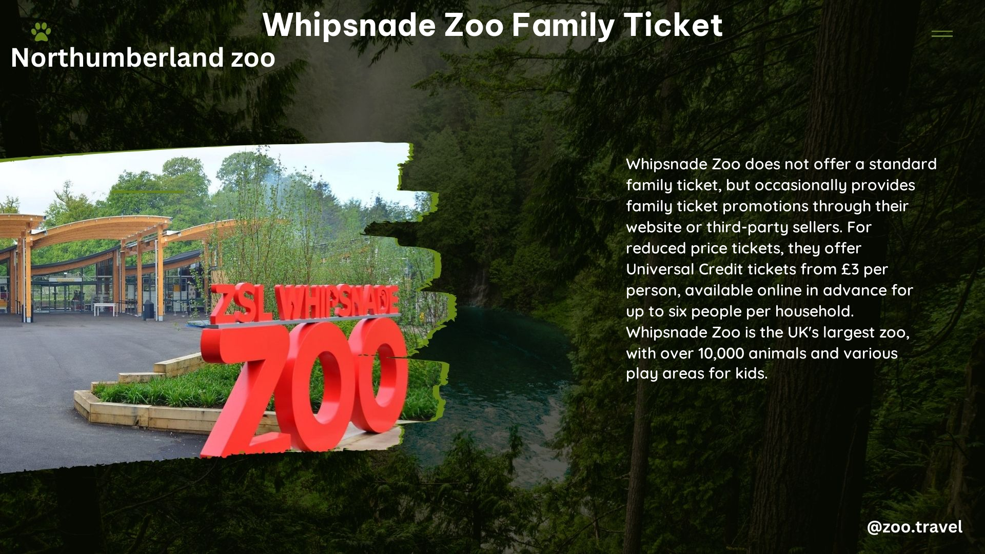 whipsnade zoo family ticket