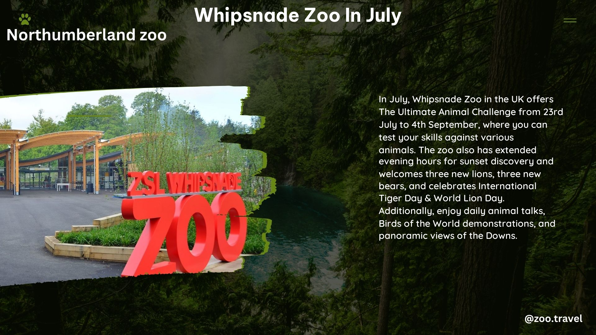 whipsnade zoo in July