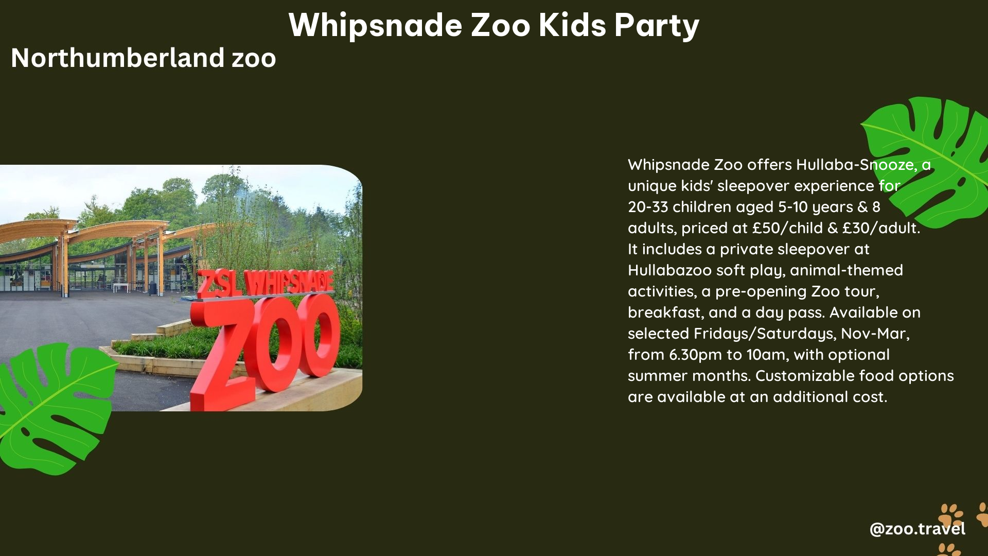 whipsnade zoo kids party