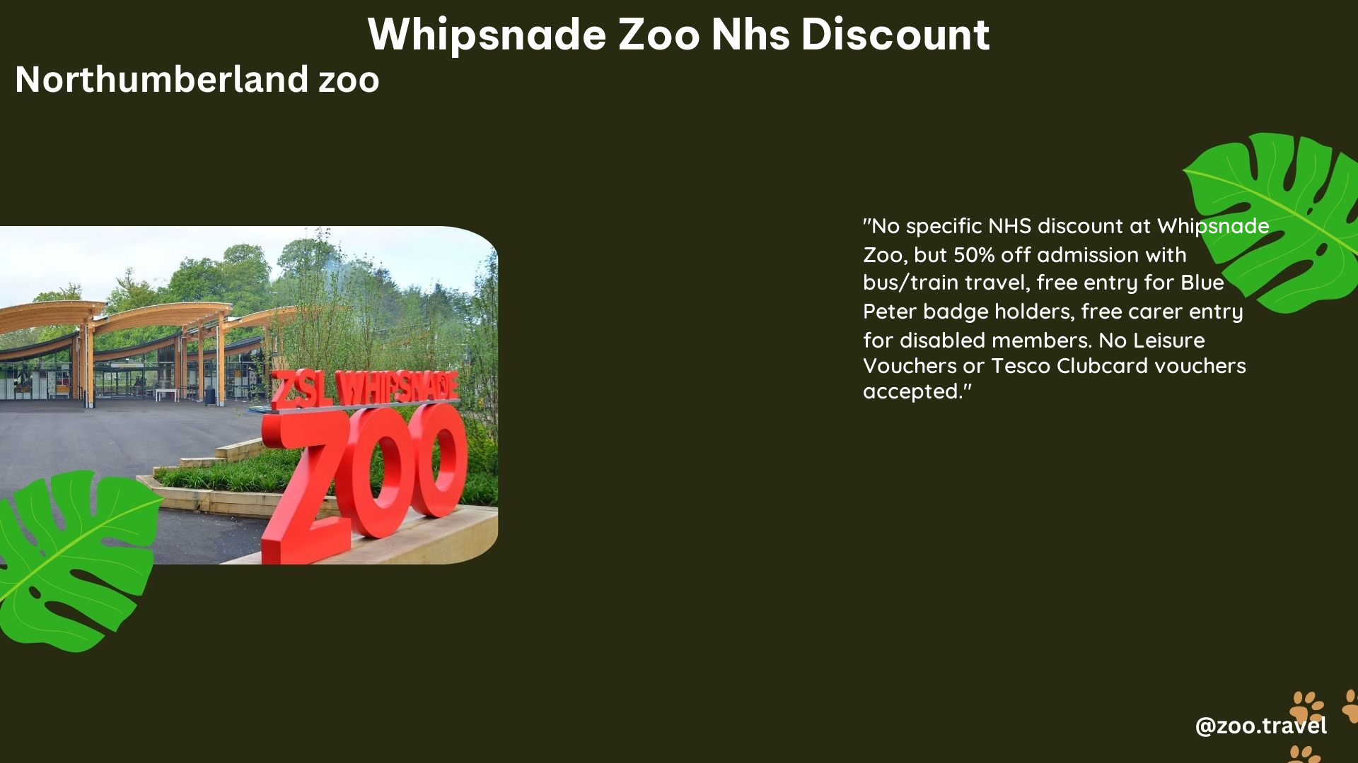 whipsnade zoo nhs discount