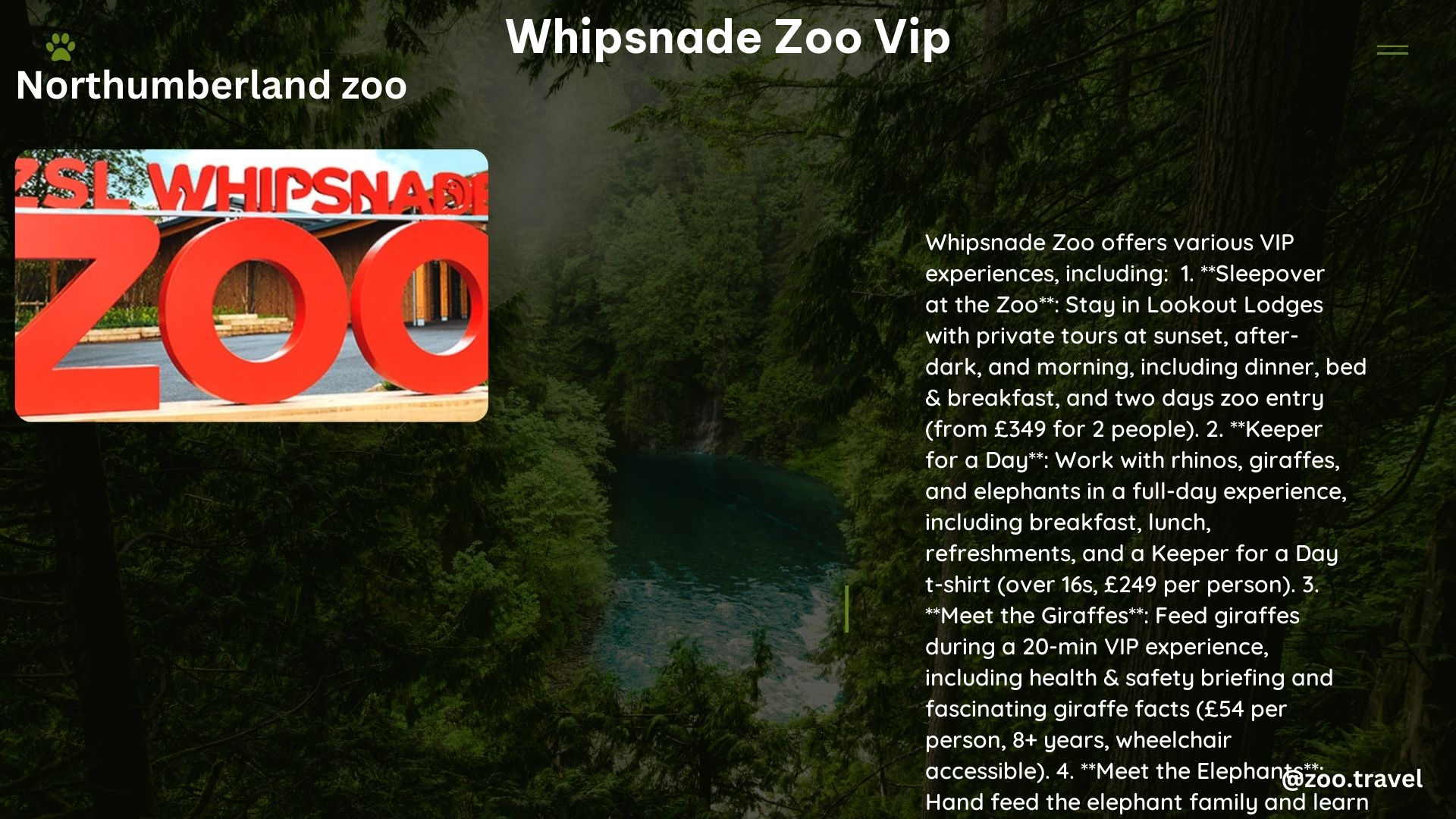 whipsnade zoo vip