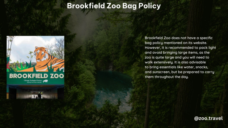 Brookfield Zoo Bag Policy