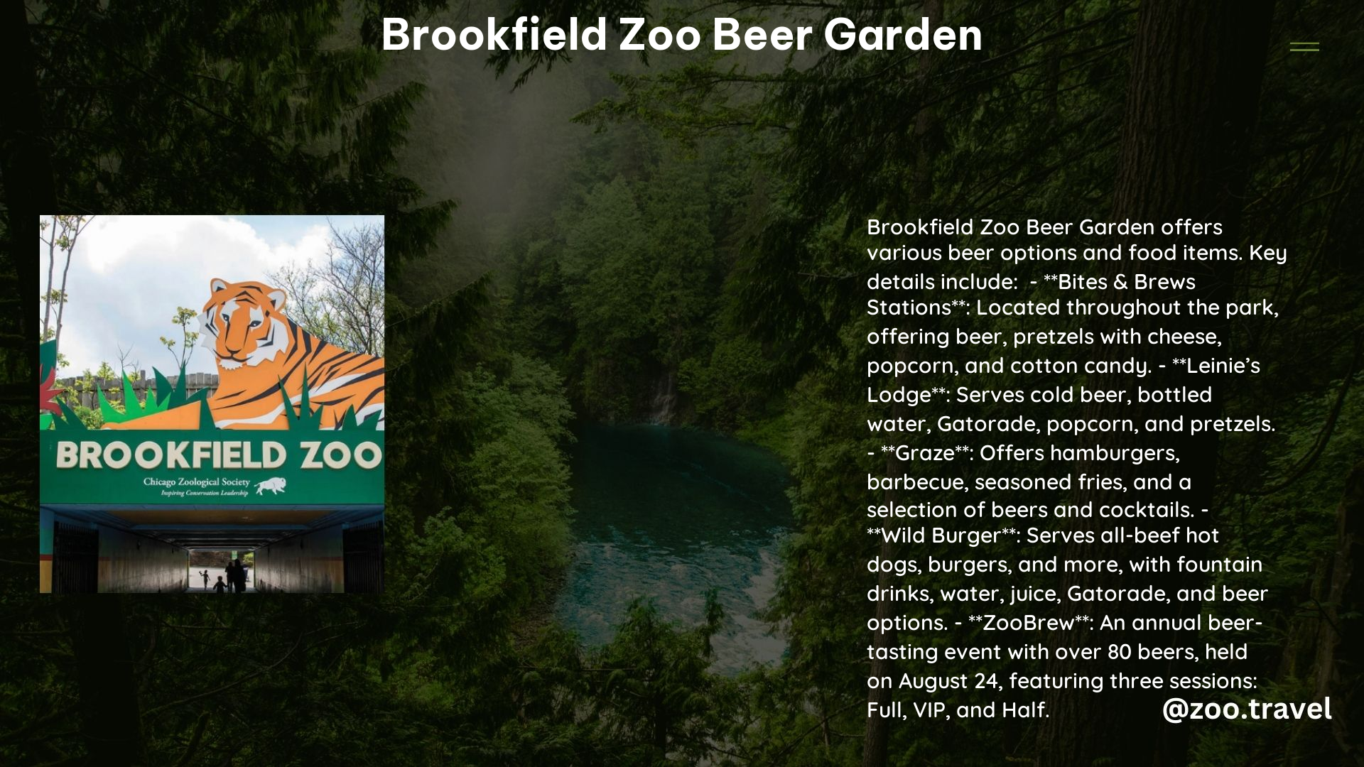 Brookfield Zoo Beer Garden