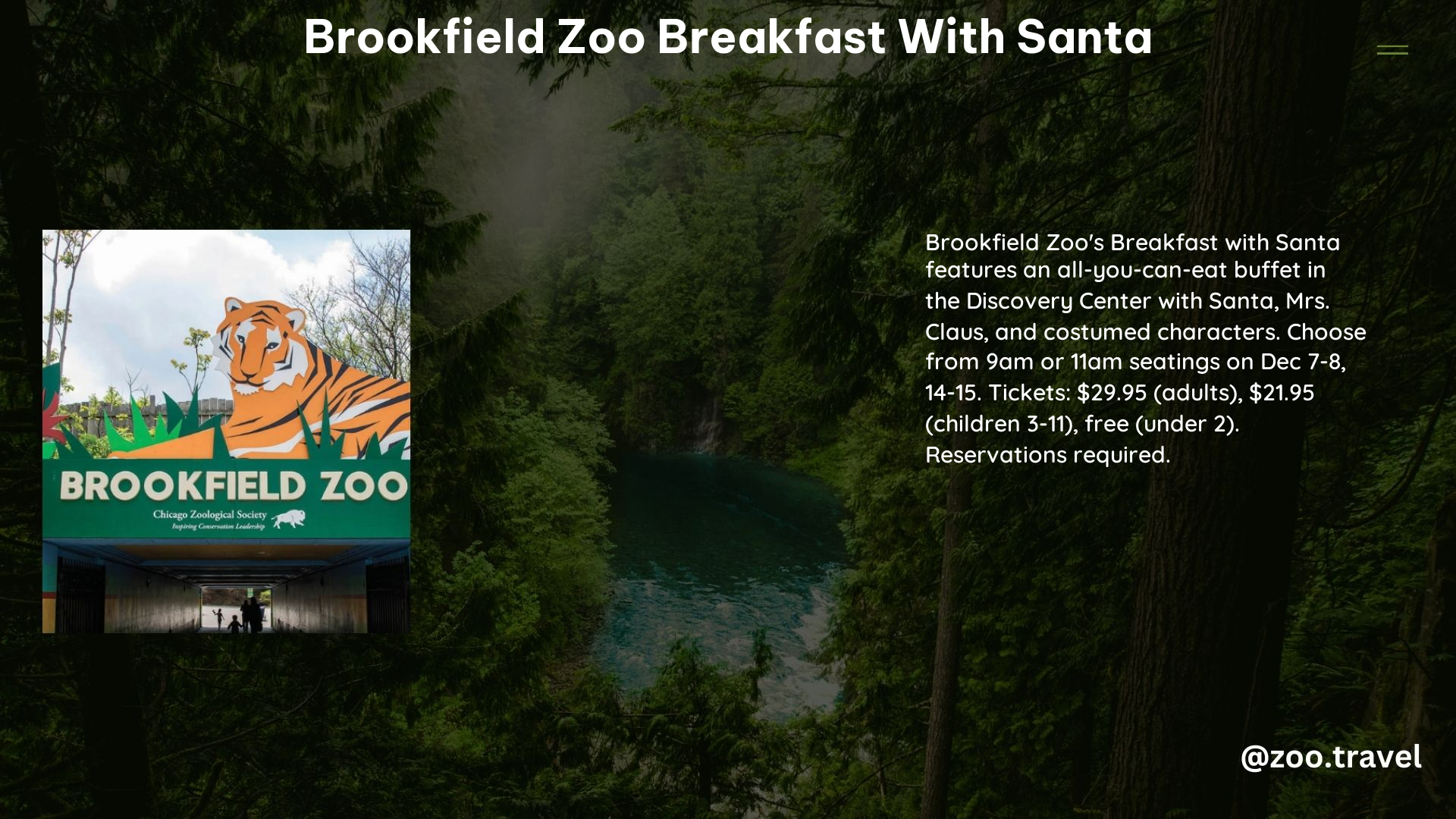 Brookfield Zoo Breakfast With Santa