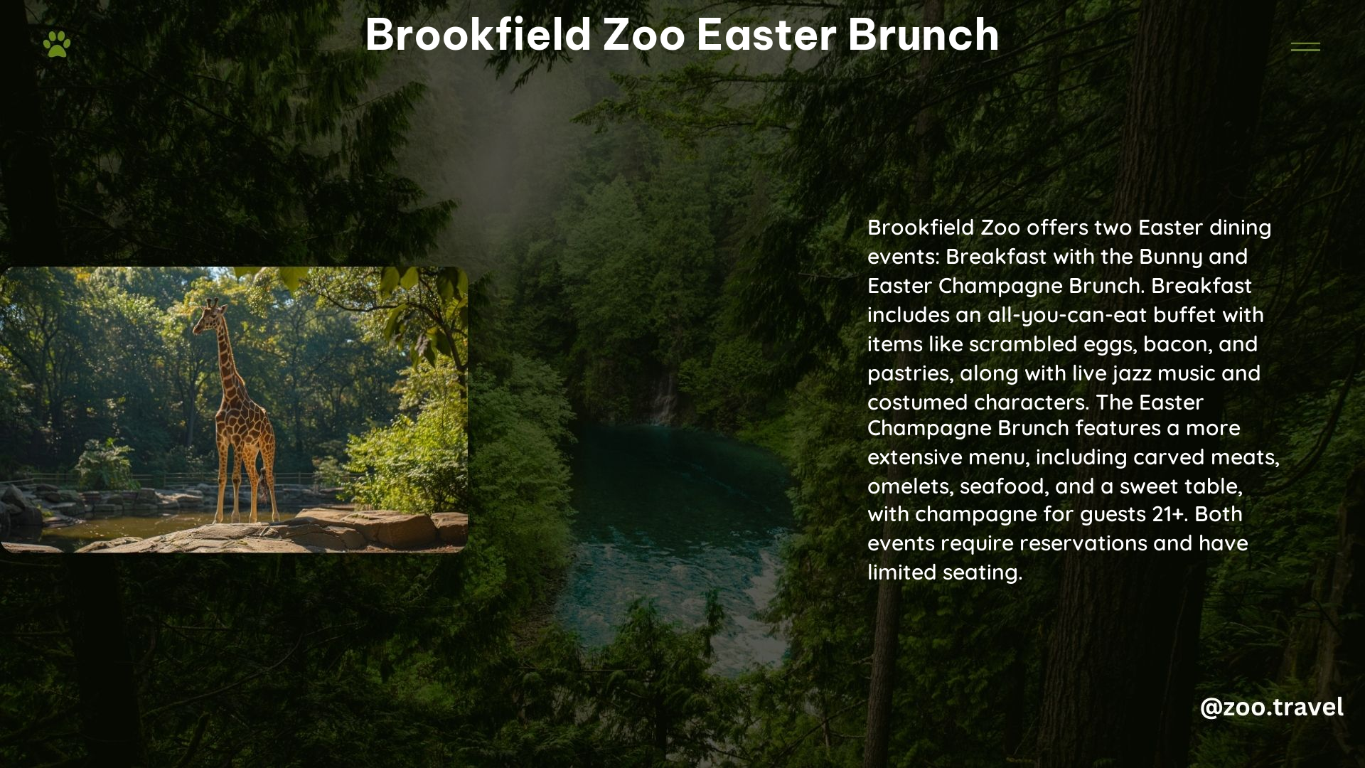 Brookfield Zoo Easter Brunch