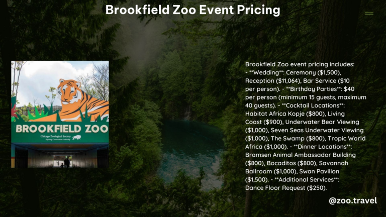 Brookfield Zoo Event Pricing