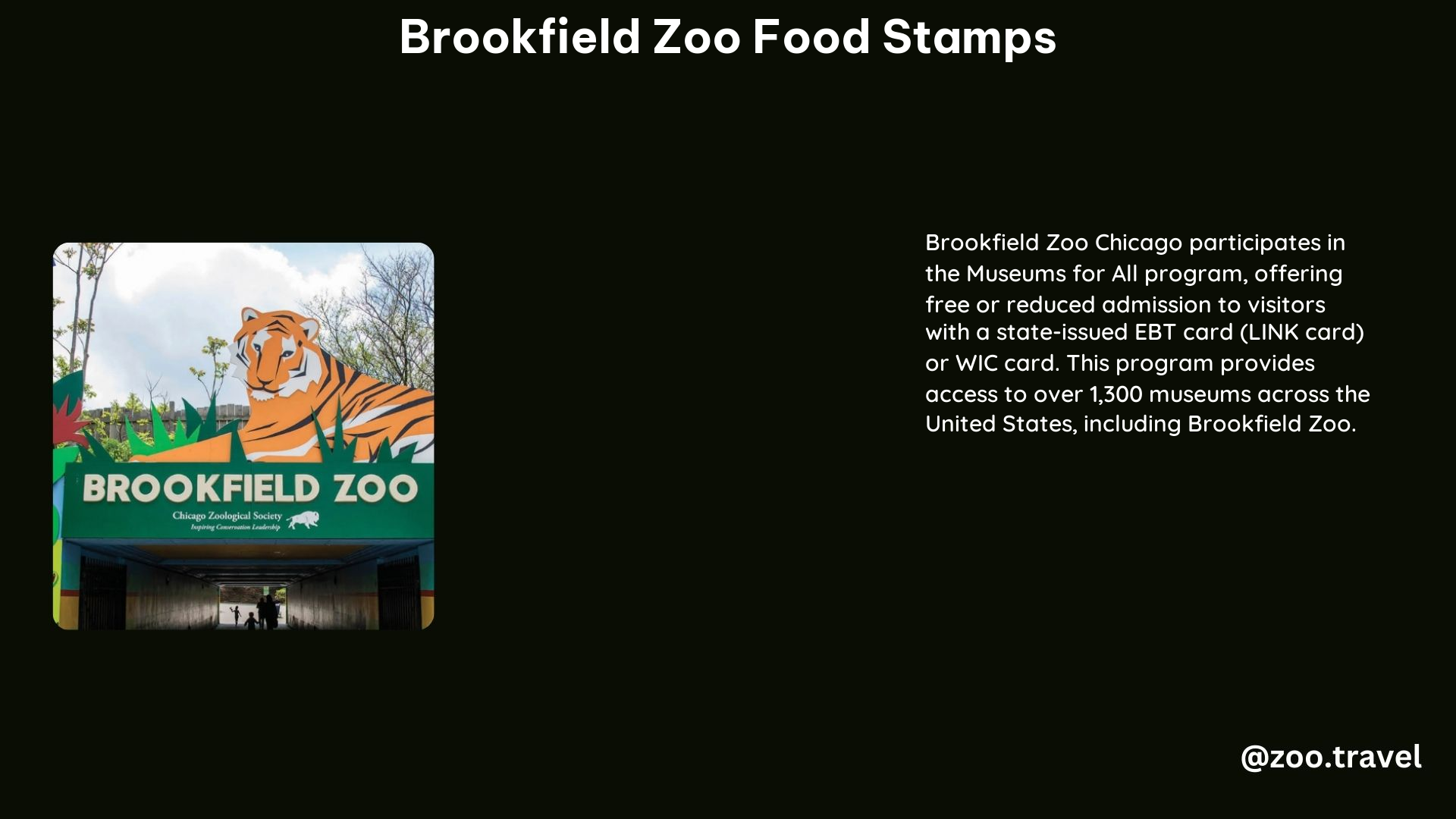 Brookfield Zoo Food Stamps