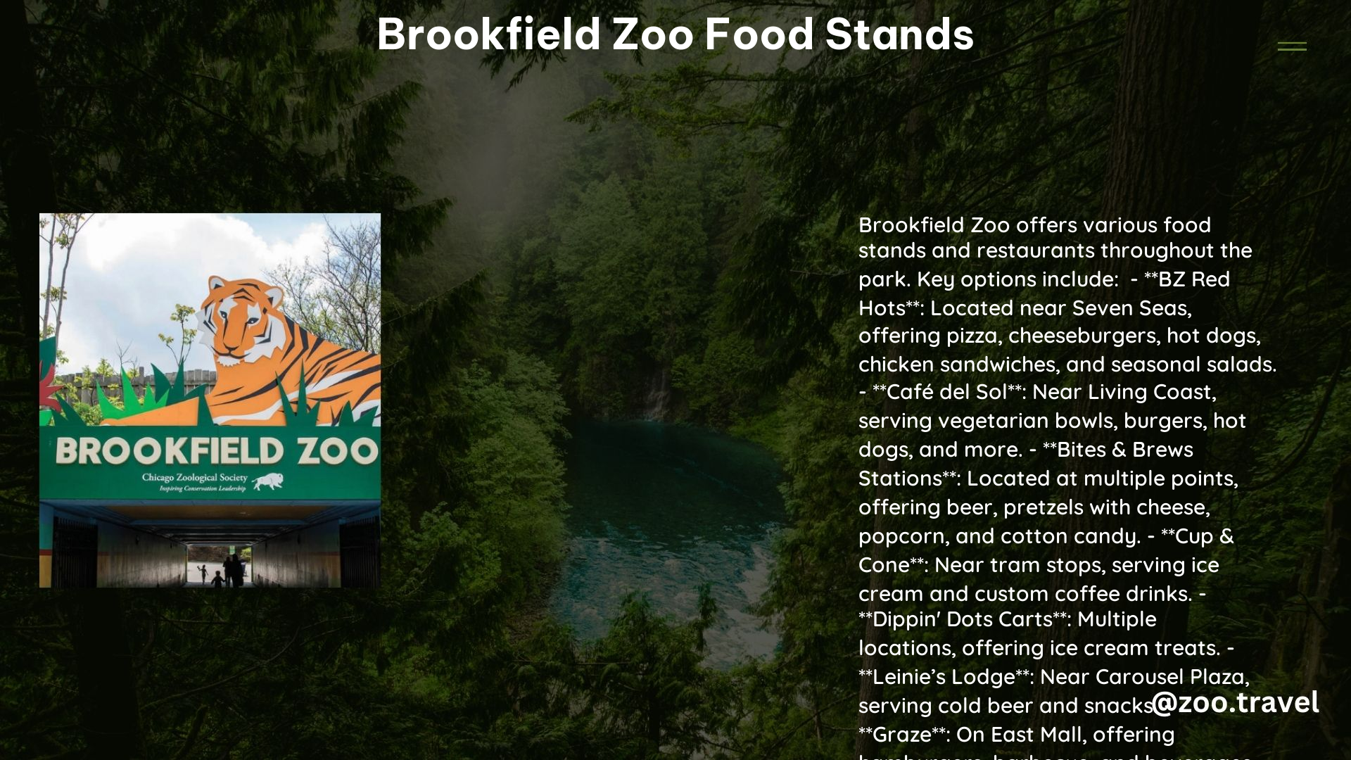 Brookfield Zoo Food Stands