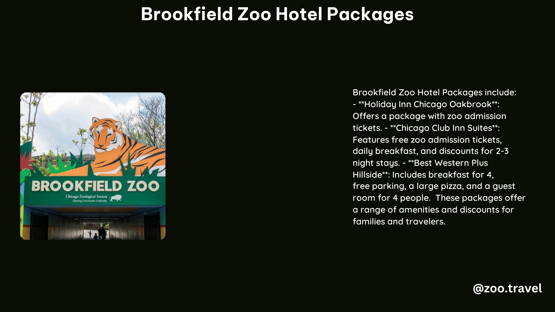 Brookfield Zoo Hotel Packages