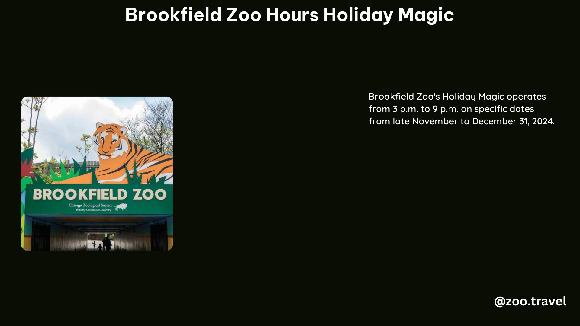 Brookfield Zoo Hours Holiday Magic