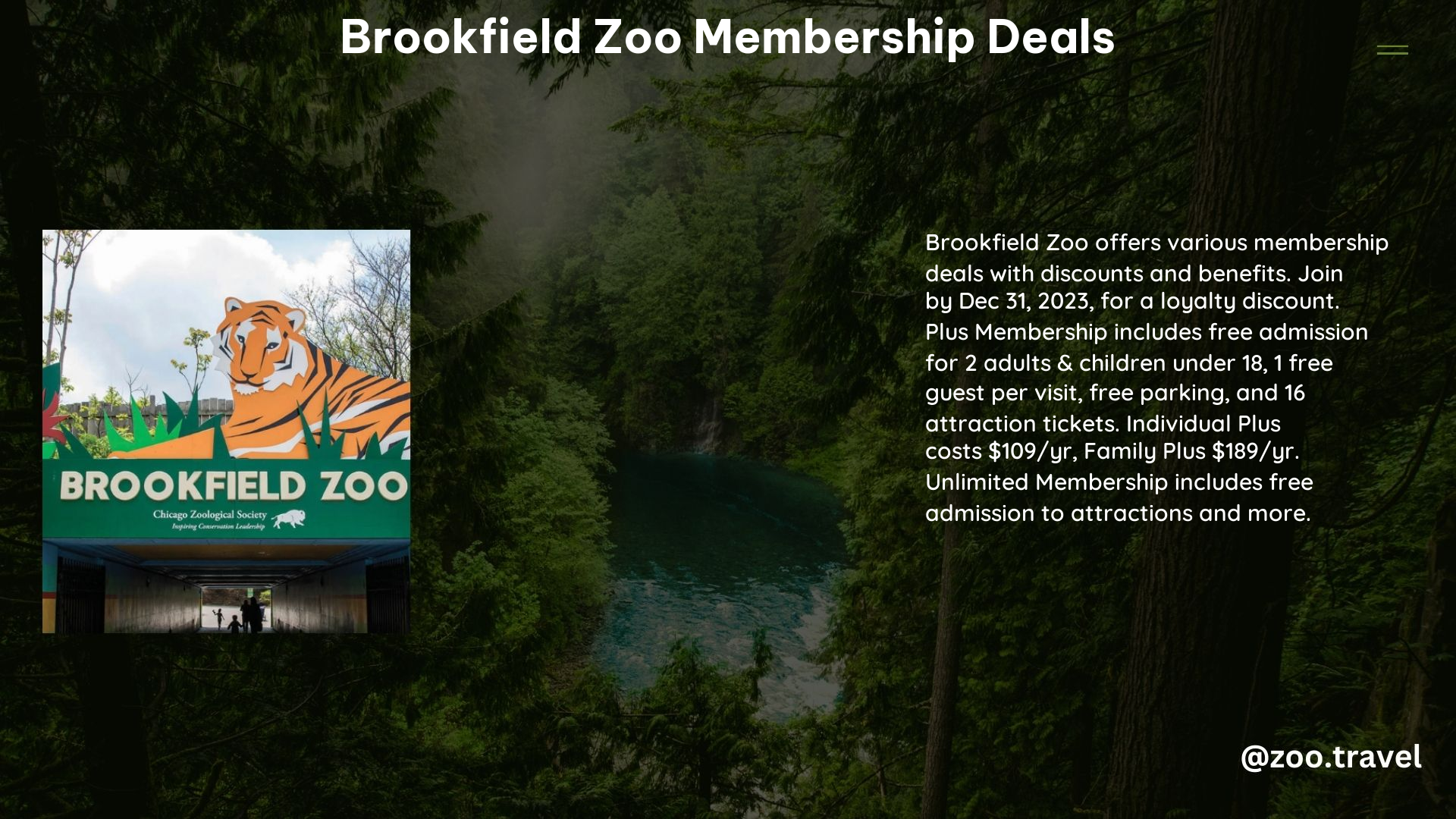 Brookfield Zoo Membership Deals