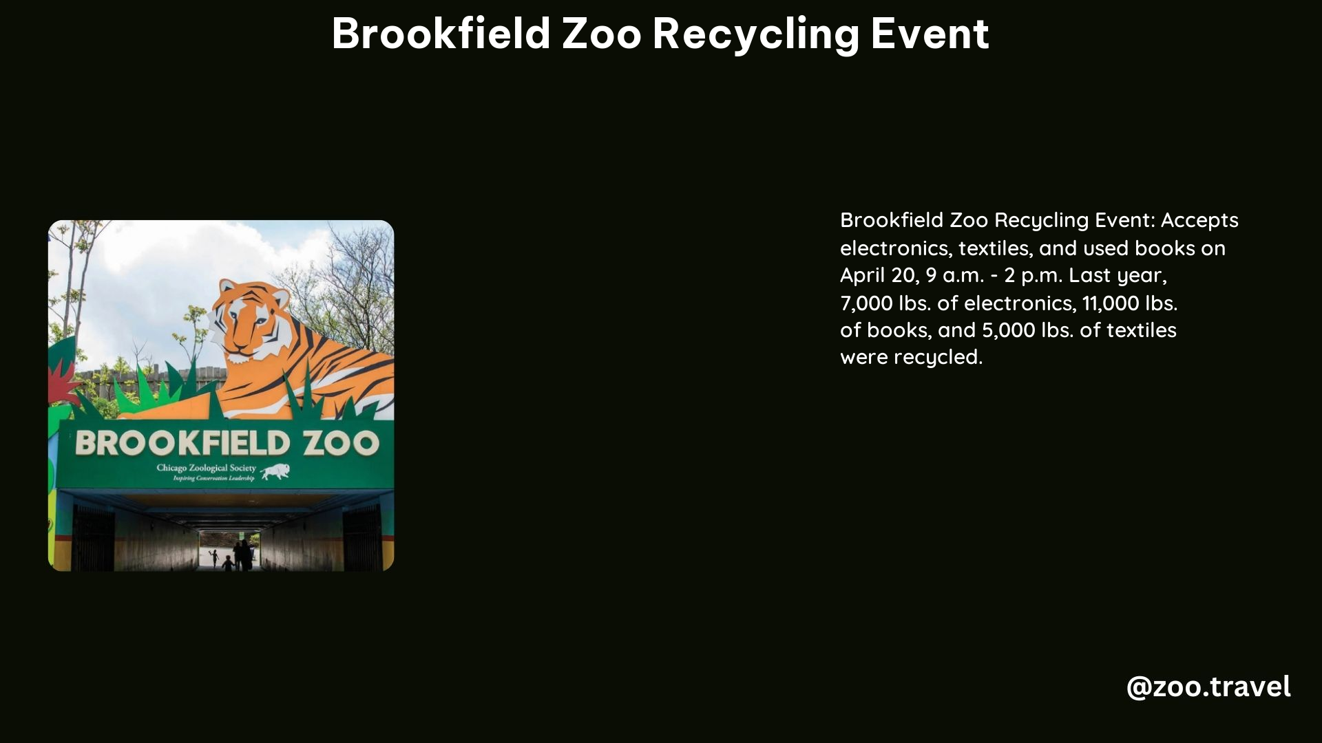 Brookfield Zoo Recycling Event