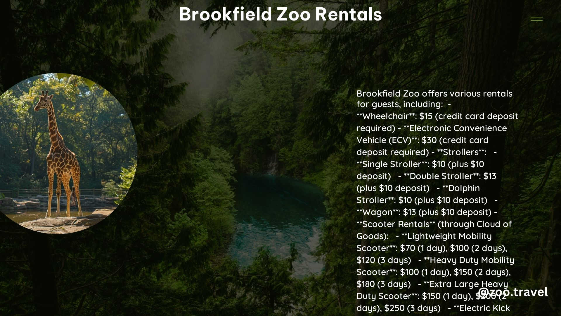 Brookfield Zoo Rentals