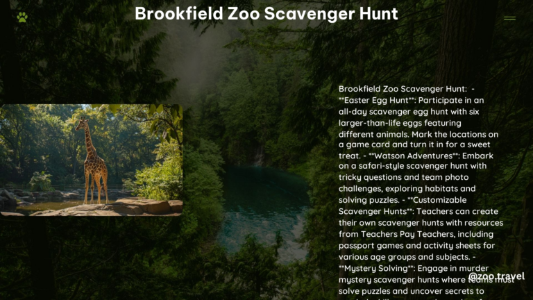 Brookfield Zoo Scavenger Hunt