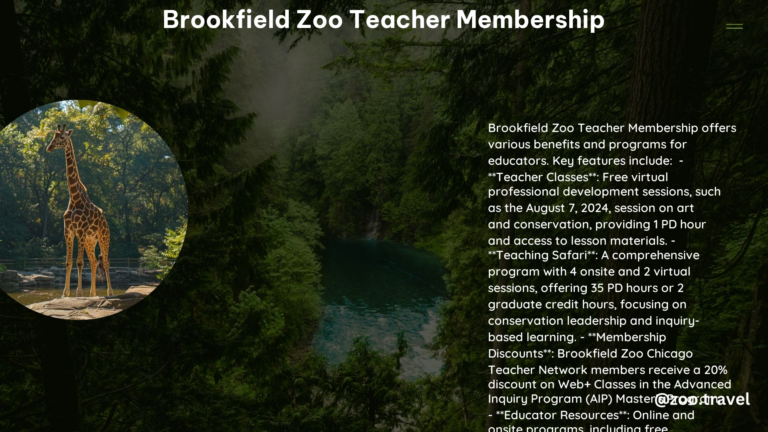 Brookfield Zoo Teacher Membership