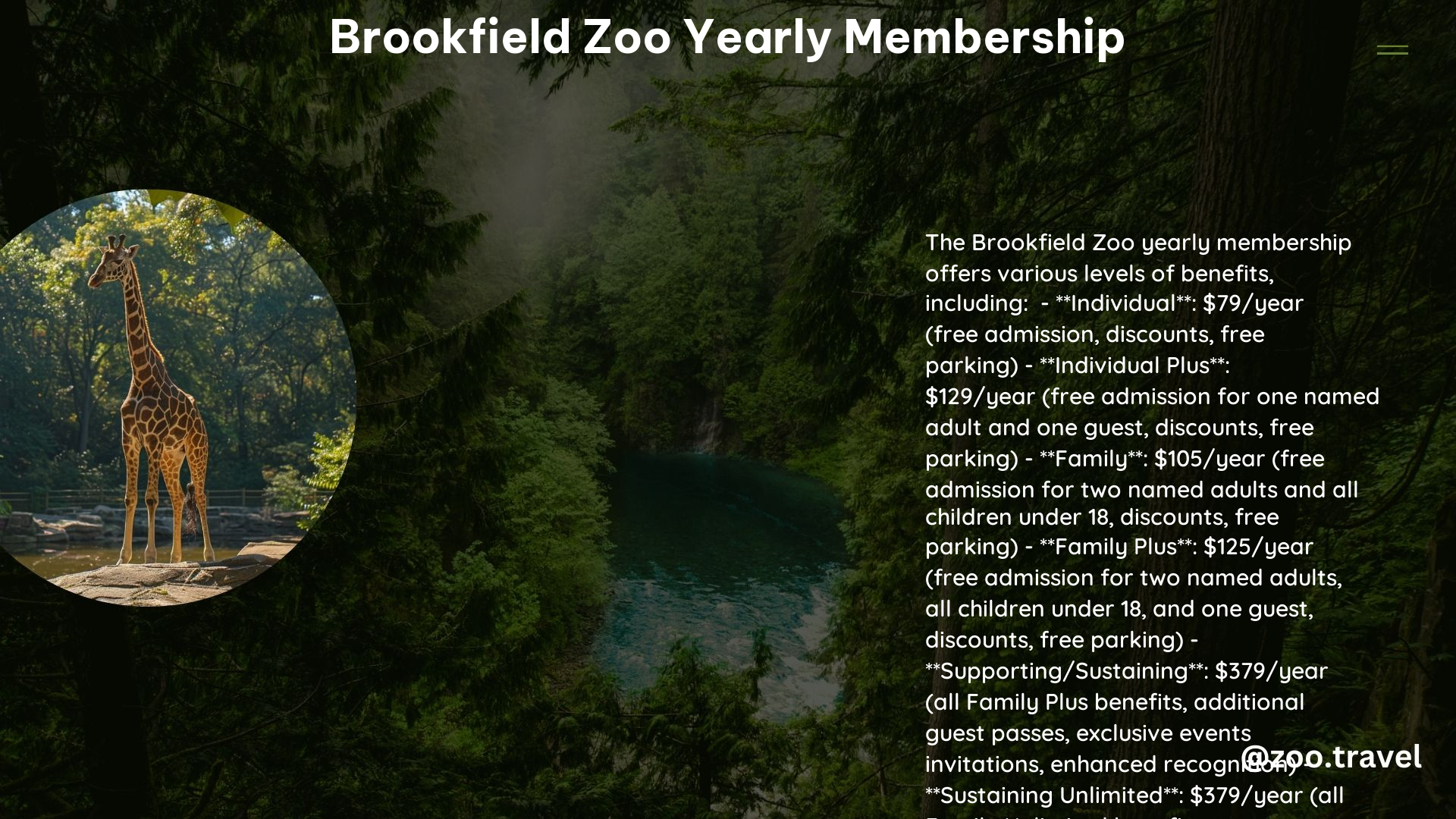 Brookfield Zoo Yearly Membership