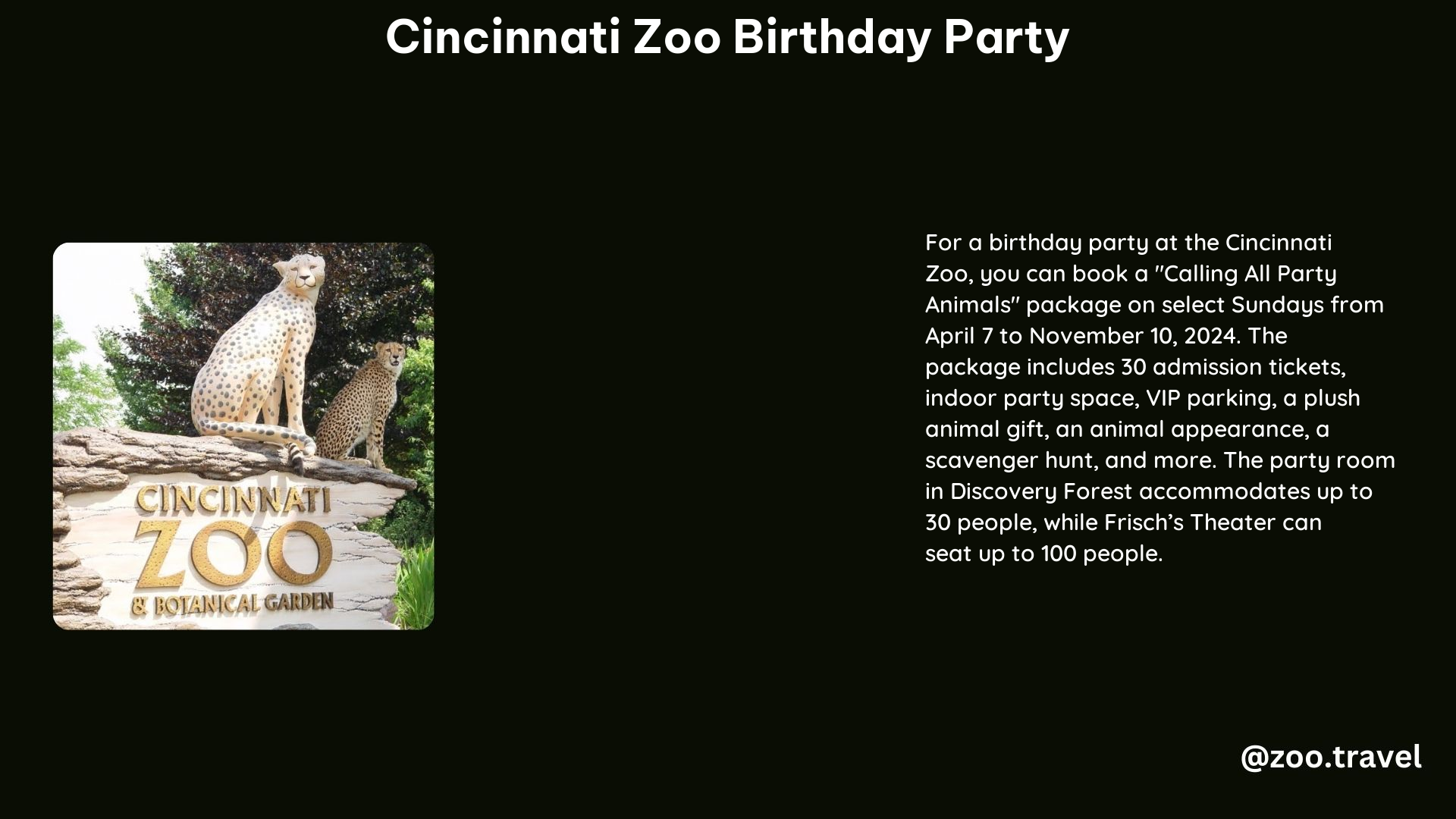 Cincinnati Zoo Birthday Party