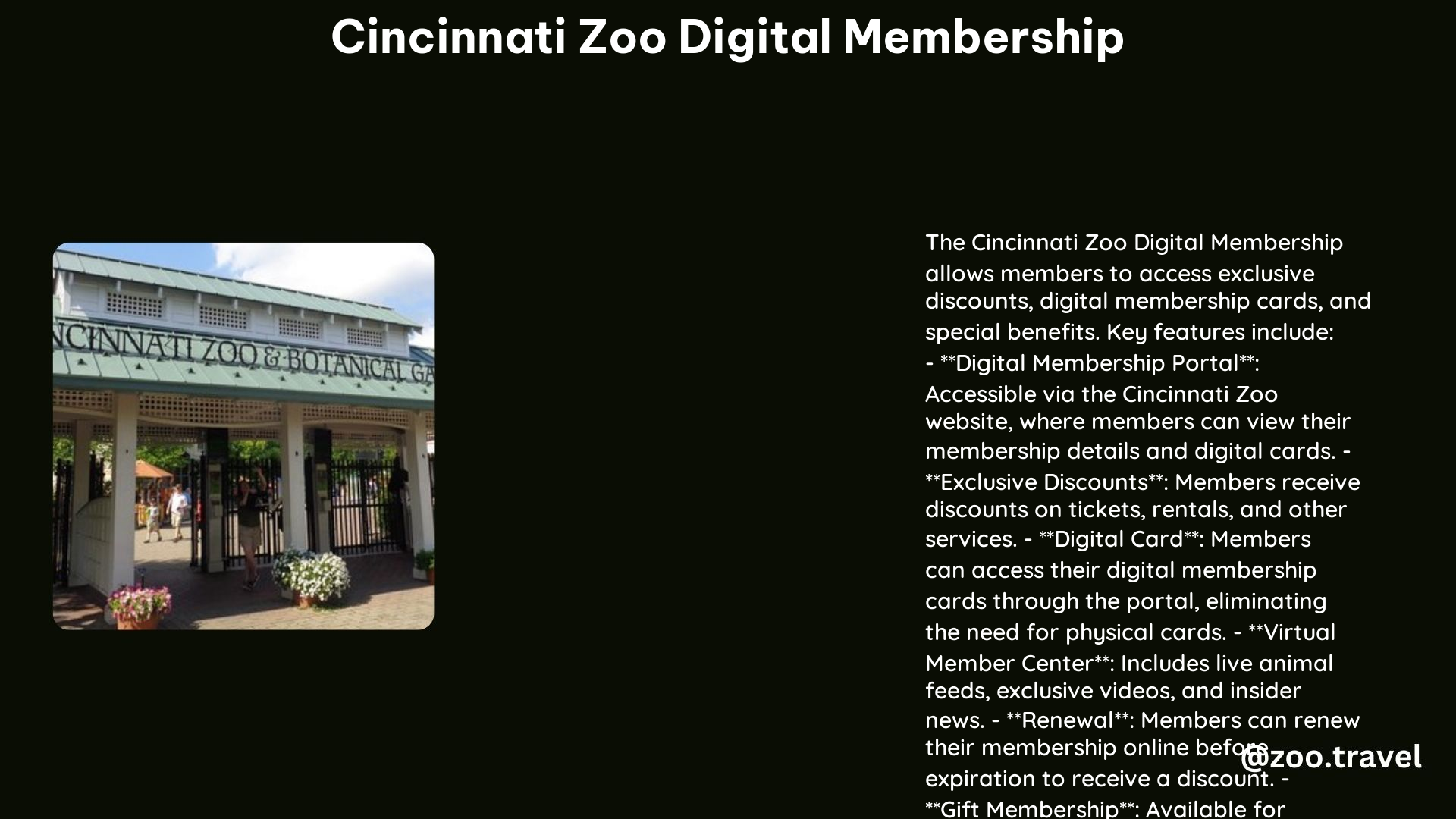 Cincinnati Zoo Digital Membership