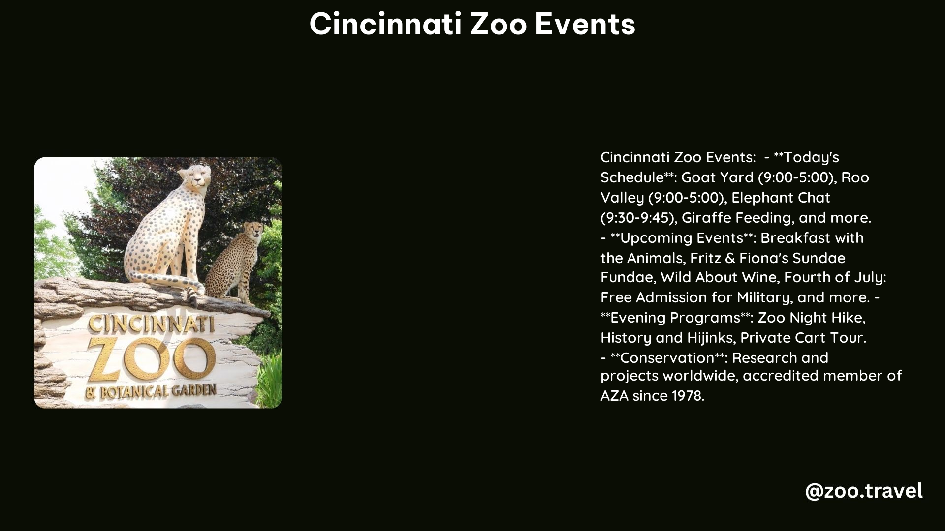 Cincinnati Zoo Events