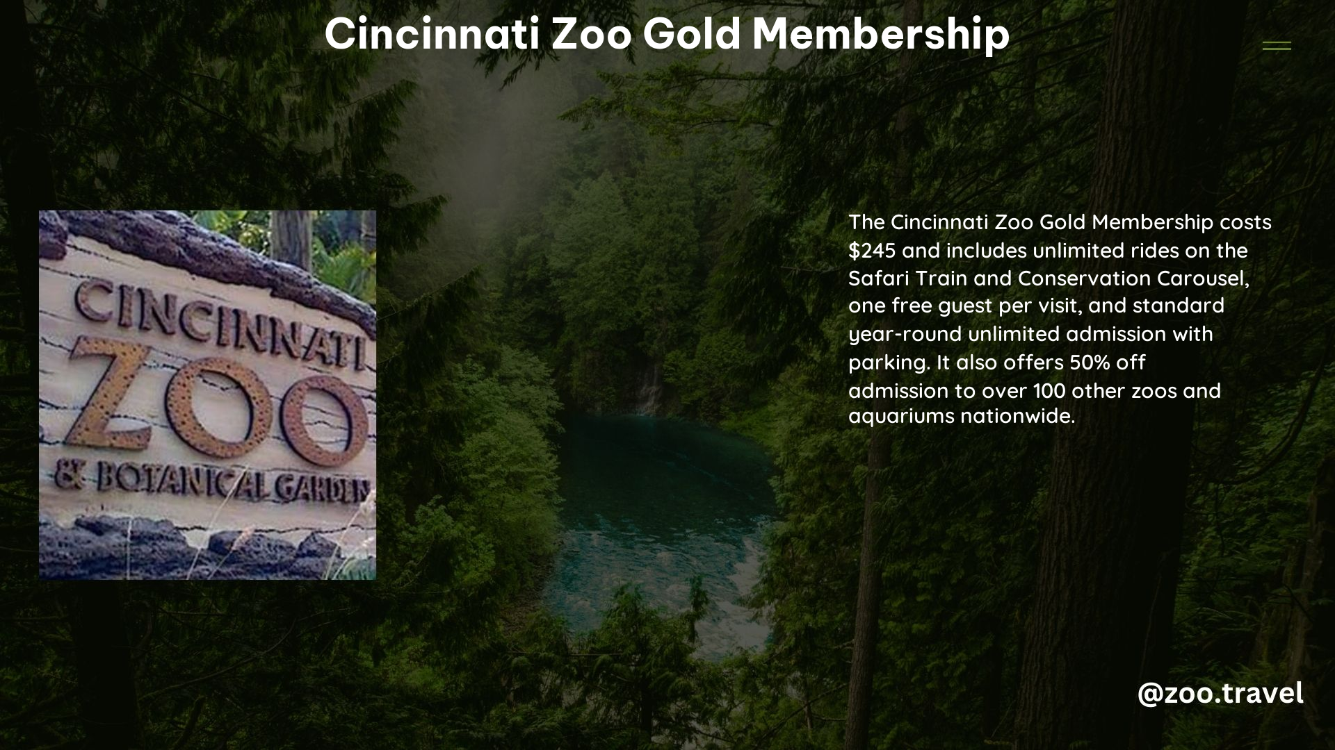 Cincinnati Zoo Gold Membership