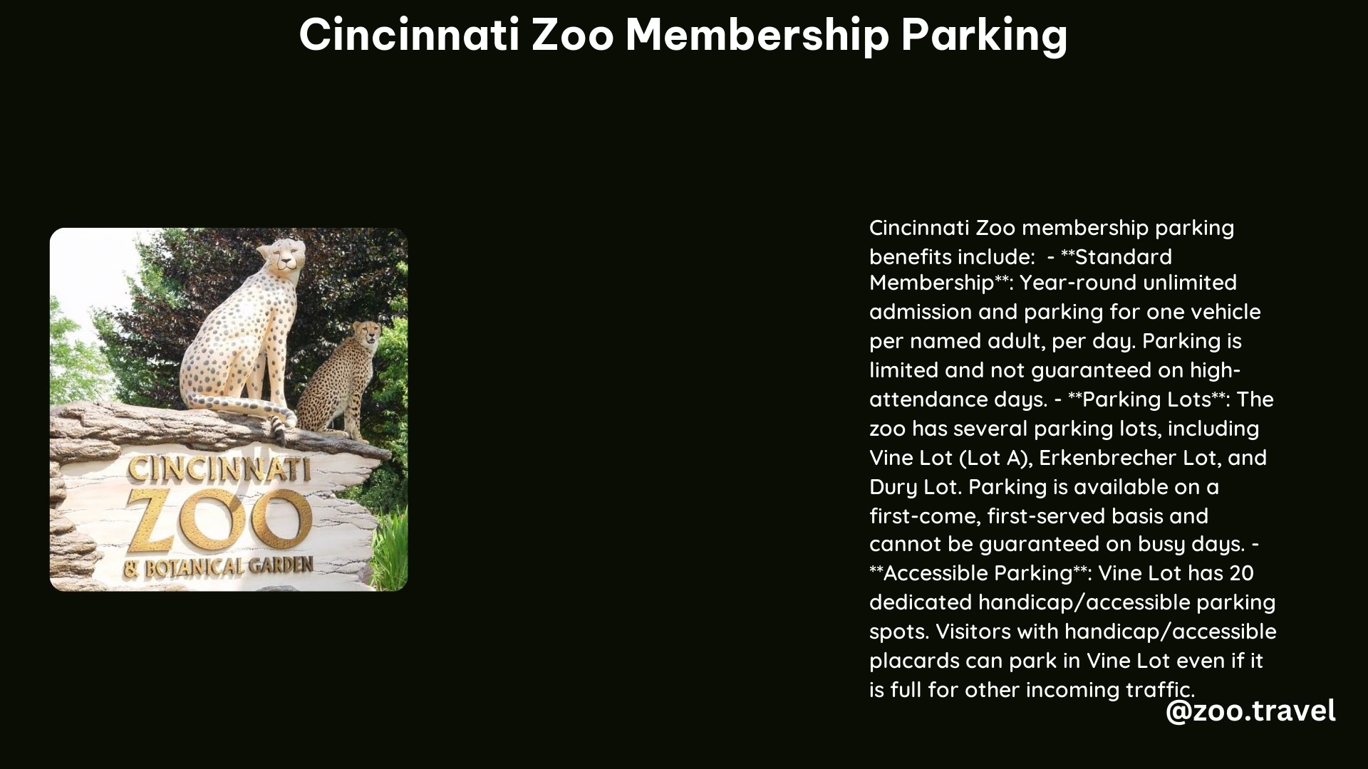 Cincinnati Zoo Membership Parking