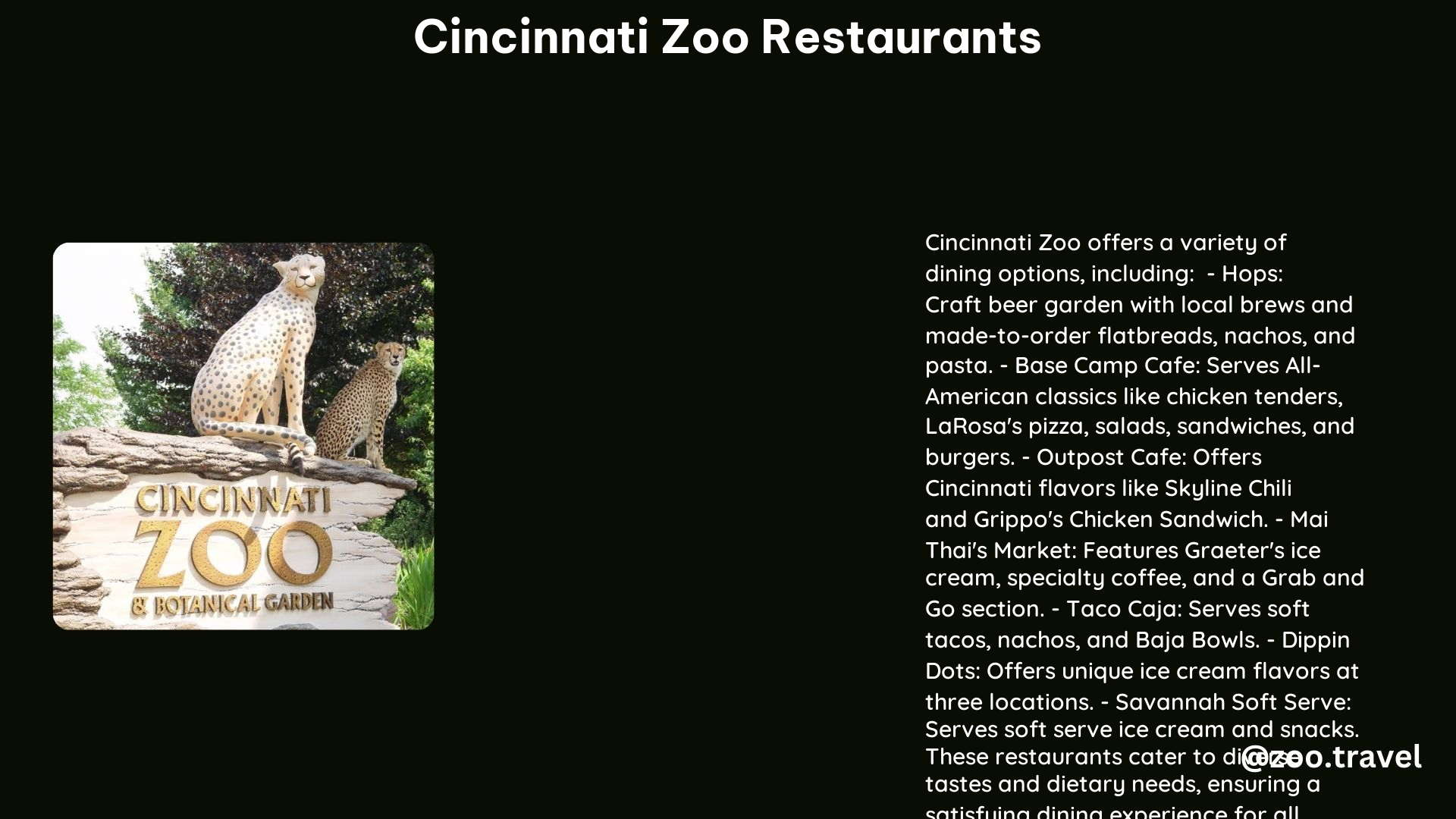 Cincinnati Zoo Restaurants