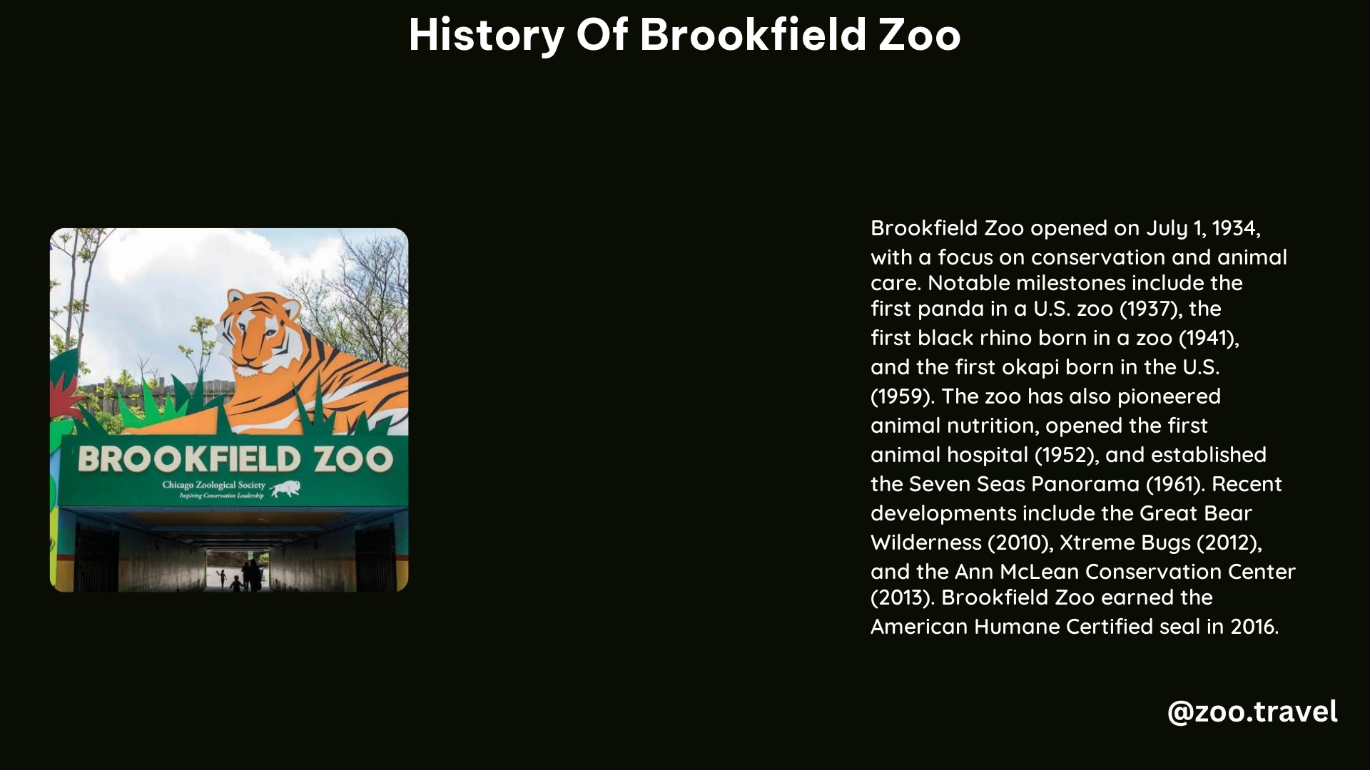 History of Brookfield Zoo