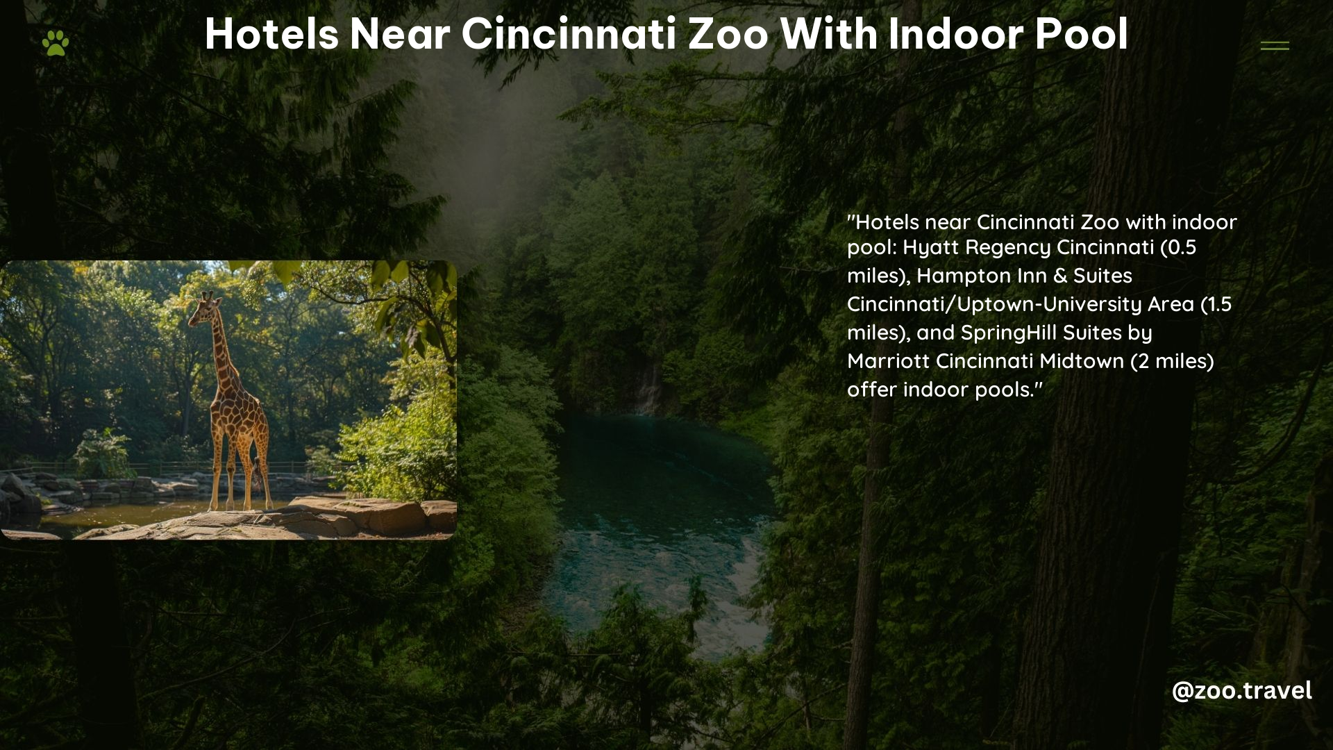 Hotels Near Cincinnati Zoo With Indoor Pool