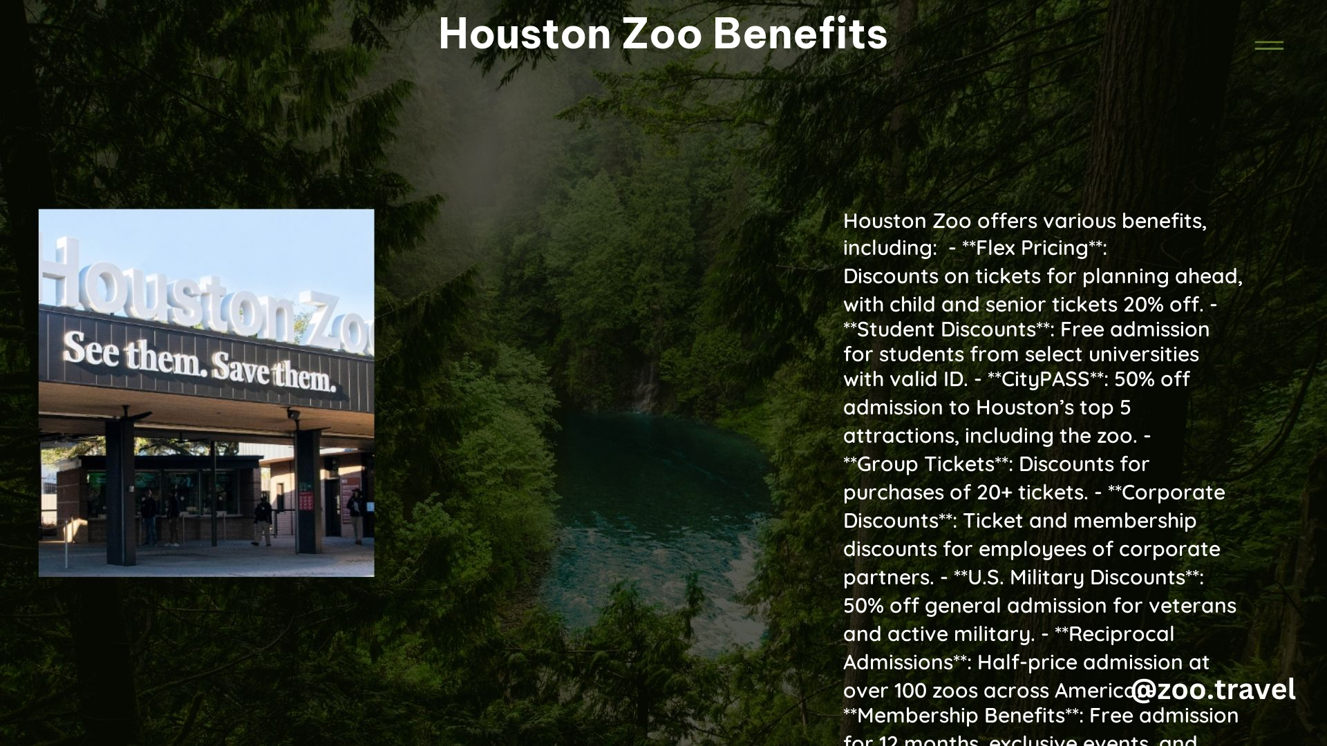 Houston Zoo Benefits