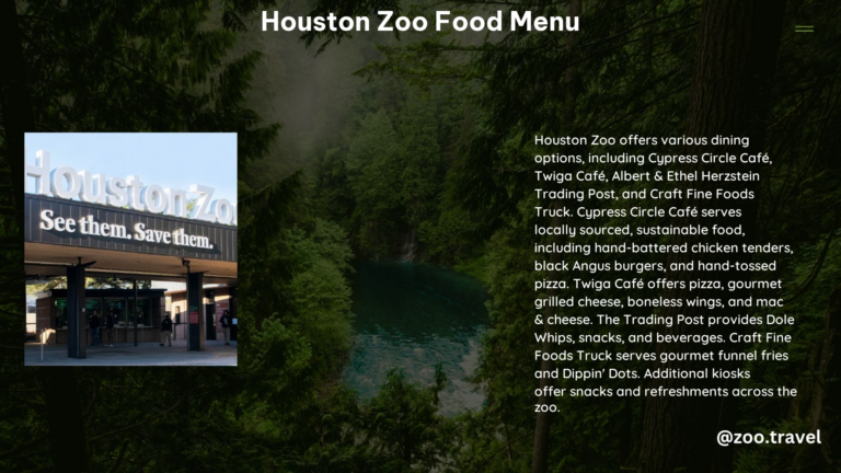 Houston Zoo Food Menu