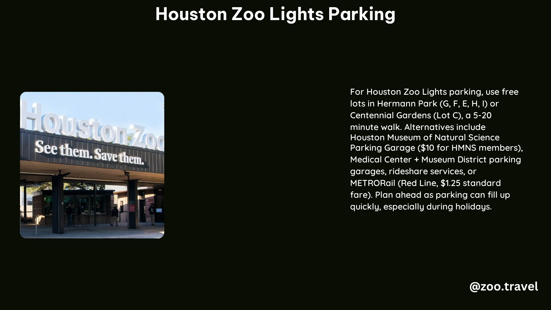 Houston Zoo Lights Parking